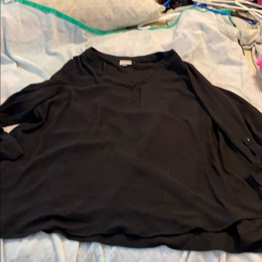 Sheer black blouse from avenue